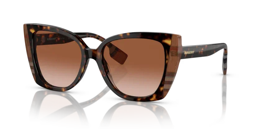 Burberry | 4393 - Meryl | Dark Havana/Check Brown - Image 2