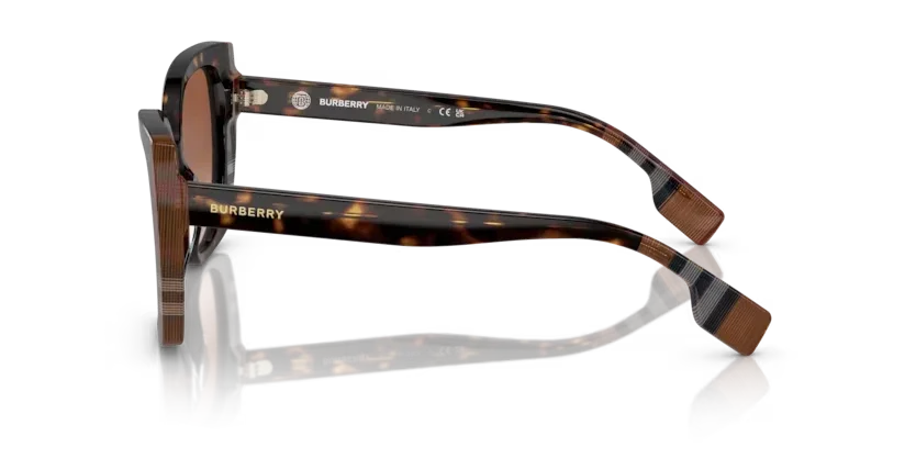 Burberry | 4393 - Meryl | Dark Havana/Check Brown - Image 3