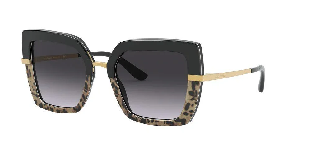 Dolce & Gabbana | 4373F | Top Black On Print Leopard/Black - Image 2