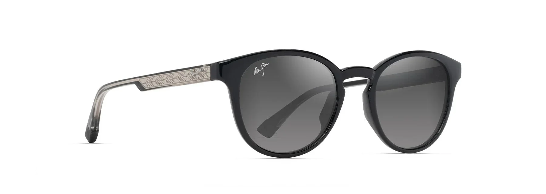 Maui Jim | HieHie | Shiny Black With Transparent Light Grey - Image 2