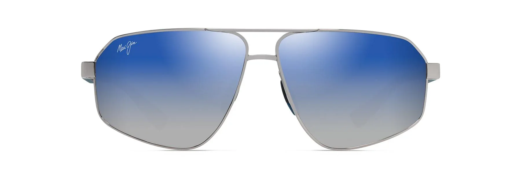 Maui Jim | Keawawa | Shiny Silver With Dark Blue