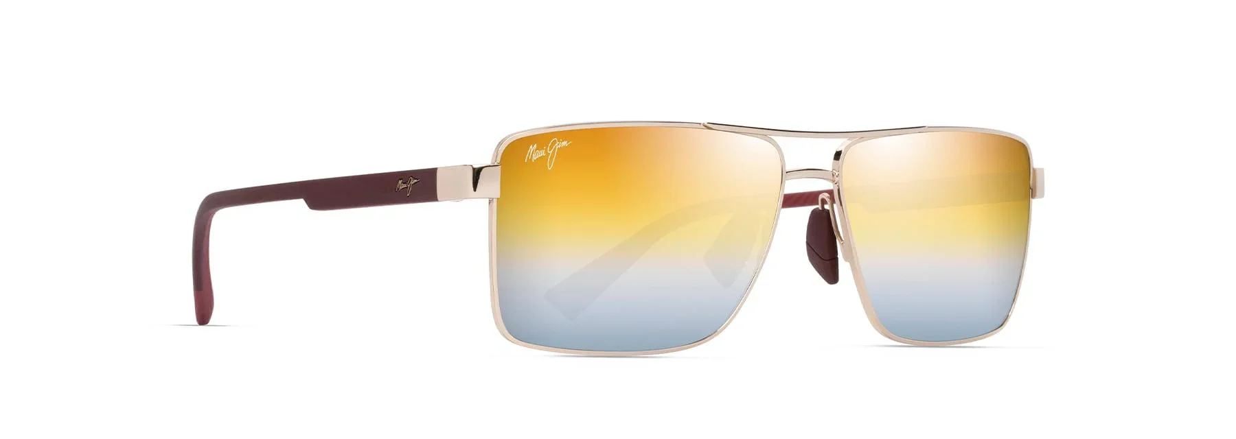 Maui Jim | Piha | Shiny Gold With Burgundy - Image 2