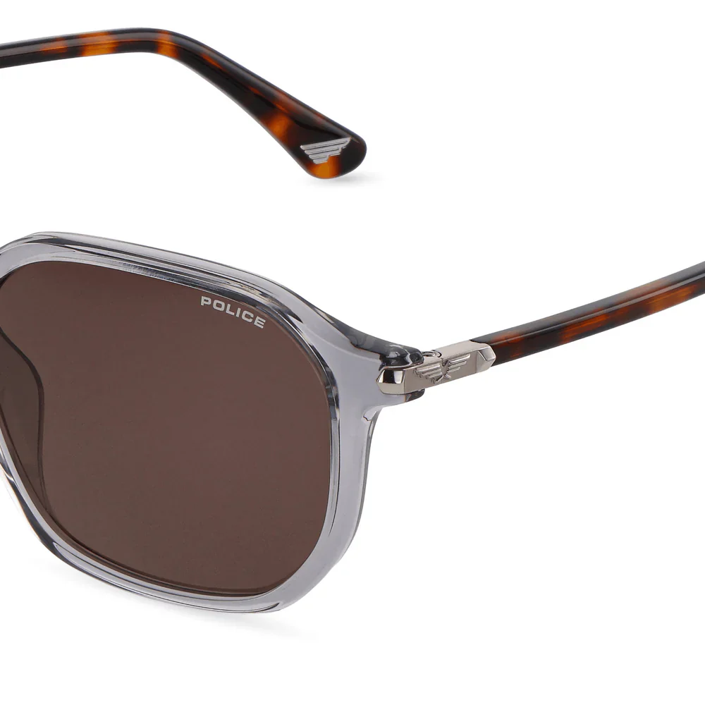 Police | Roadie 8 | Clear Glossy Grey Brown - Image 7