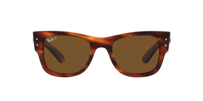 Ray-Ban | 0840S Mega Wayfarer | Striped Havana Polarised
