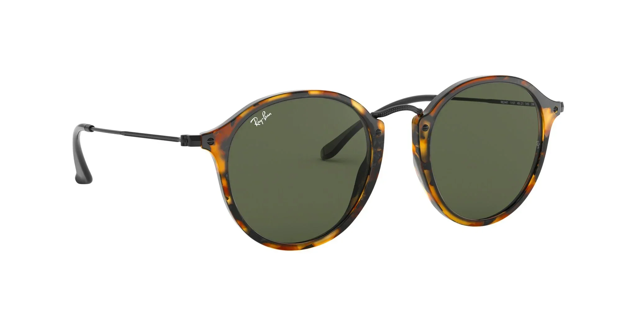 Ray-Ban | 2447 Round Fleck | Spotted Black Havana - Image 3
