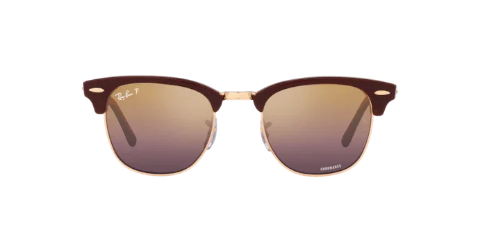 Ray-Ban | 3016 Clubmaster | Bordeaux On Rose Gold Polarised