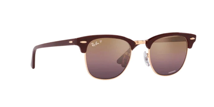 Ray-Ban | 3016 Clubmaster | Bordeaux On Rose Gold Polarised - Image 3