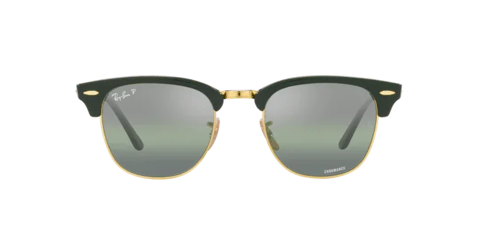 Ray-Ban | 3016 Clubmaster | Green On Gold Polarised