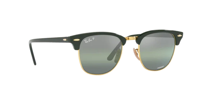 Ray-Ban | 3016 Clubmaster | Green On Gold Polarised - Image 3