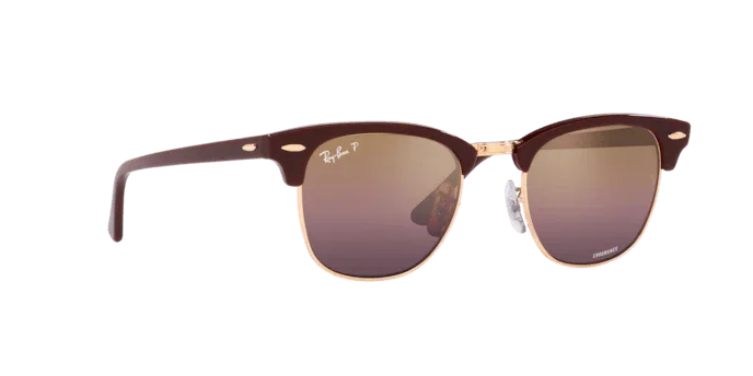 Ray-Ban | 3016F Clubmaster | Bordeaux On Rose Gold Polarised - Image 3