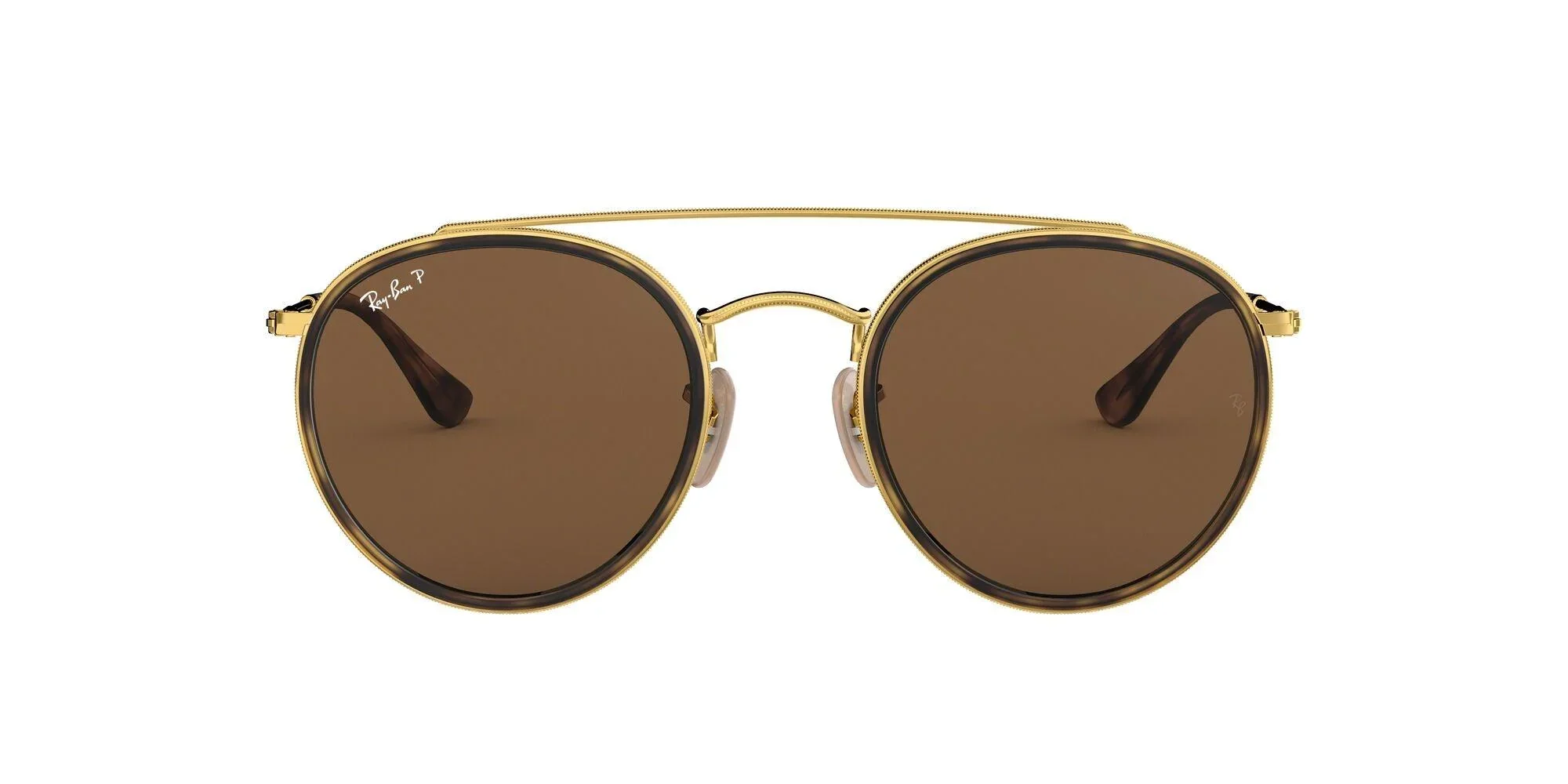 Ray-Ban | 3647N Round Double Bridge | Gold Polarised