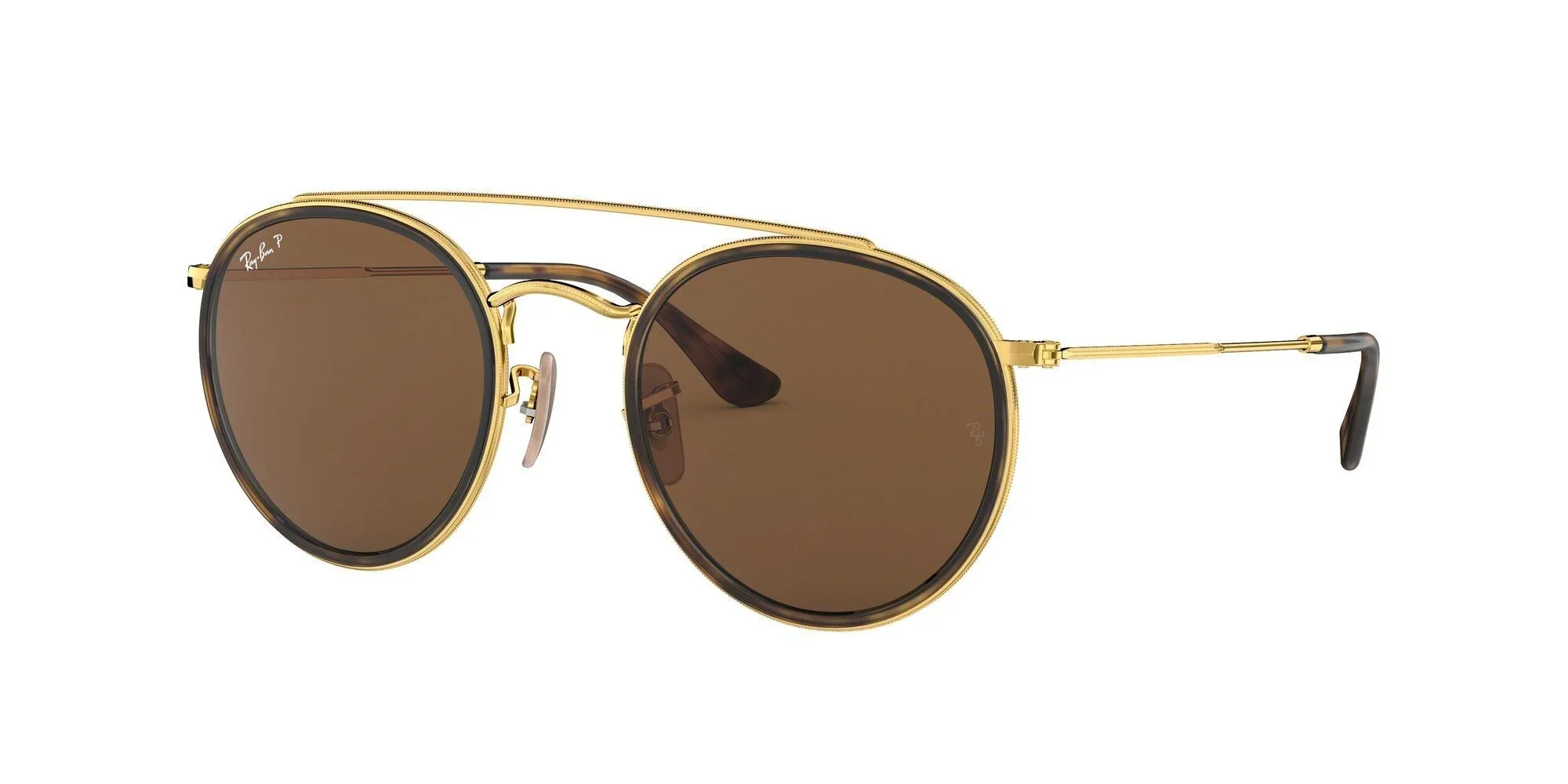 Ray-Ban | 3647N Round Double Bridge | Gold Polarised - Image 2