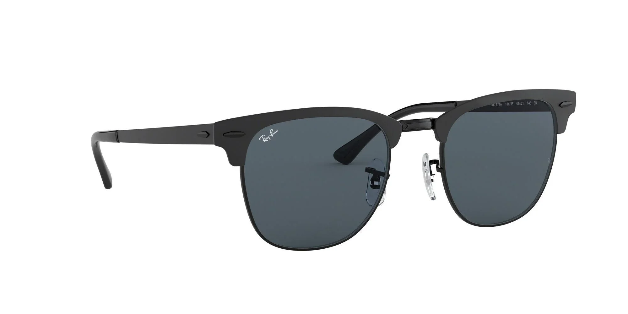 Ray-Ban | 3716 Clubmaster Metal | Shiny Black Top Matte - Image 3