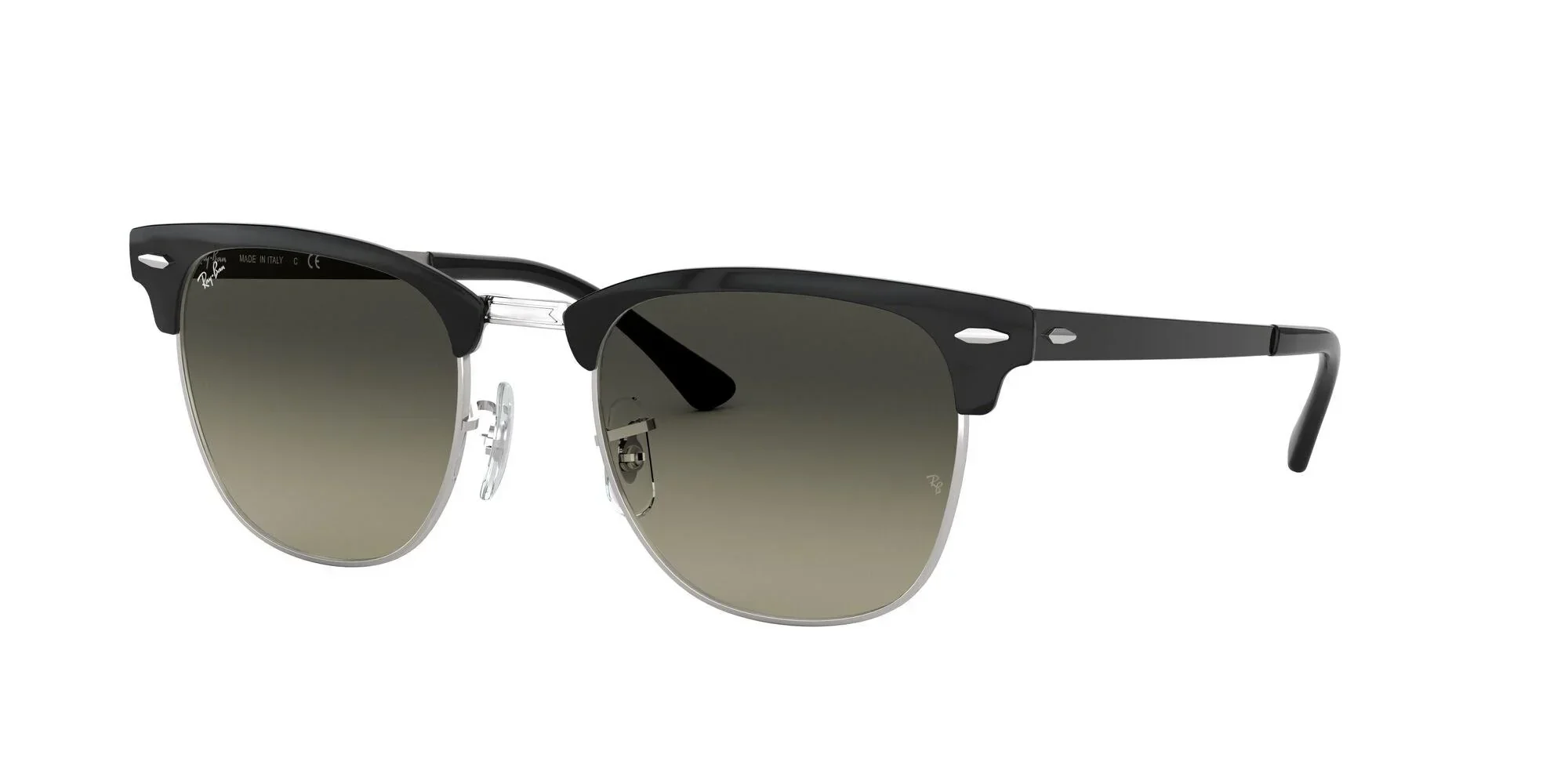 Ray-Ban | 3716 Clubmaster Metal | Silver Top Black - Image 2