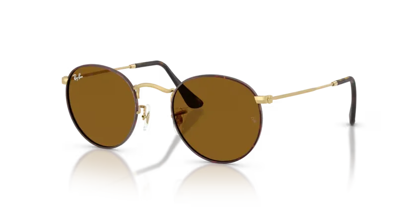 Ray-Ban | RB3447 Round Metal | Matt Havana On Matt Arista Gold - Image 2