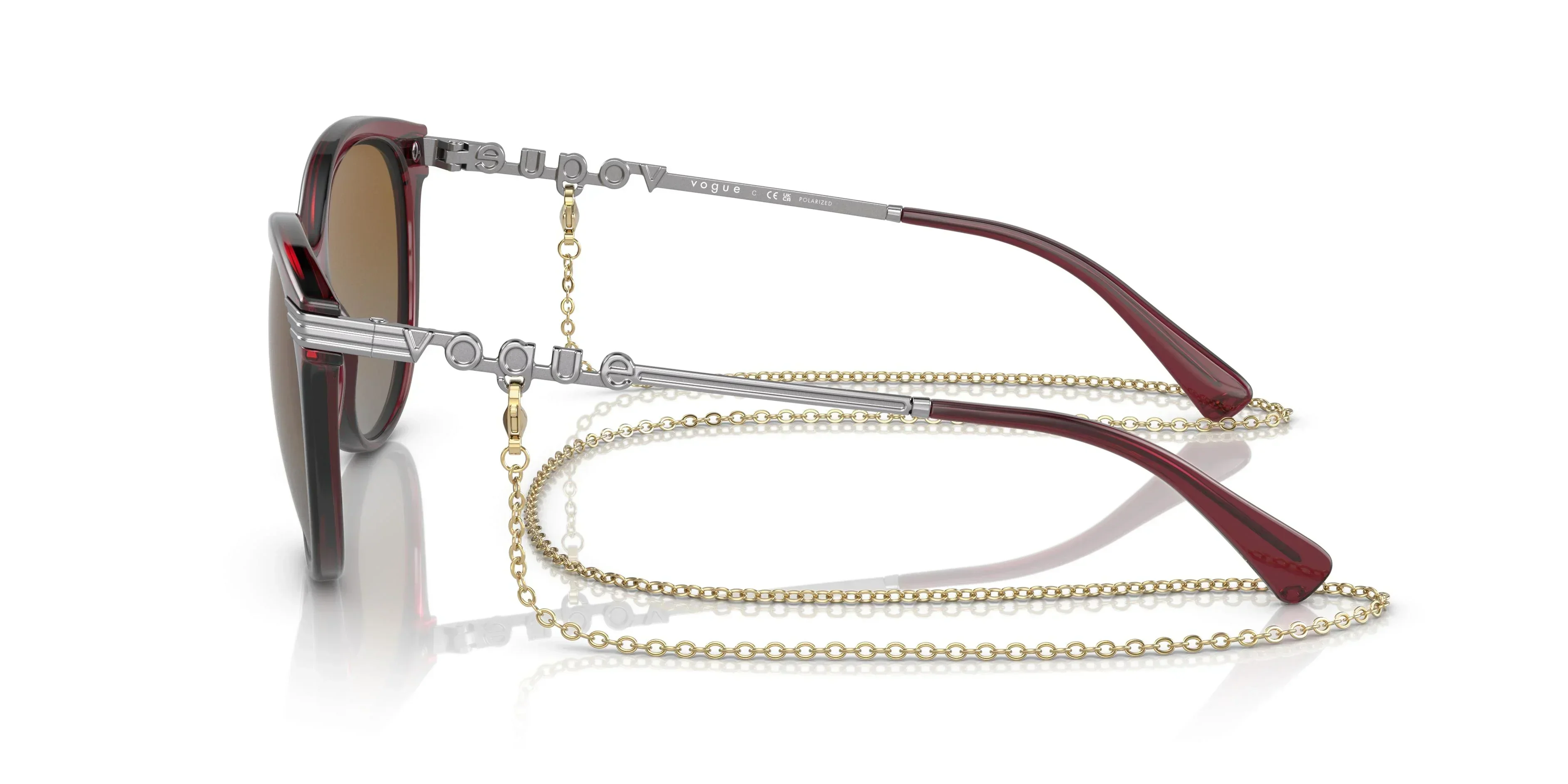 Vogue Eyewear | VO5460S | Transparent Opal Dark Red - Image 4
