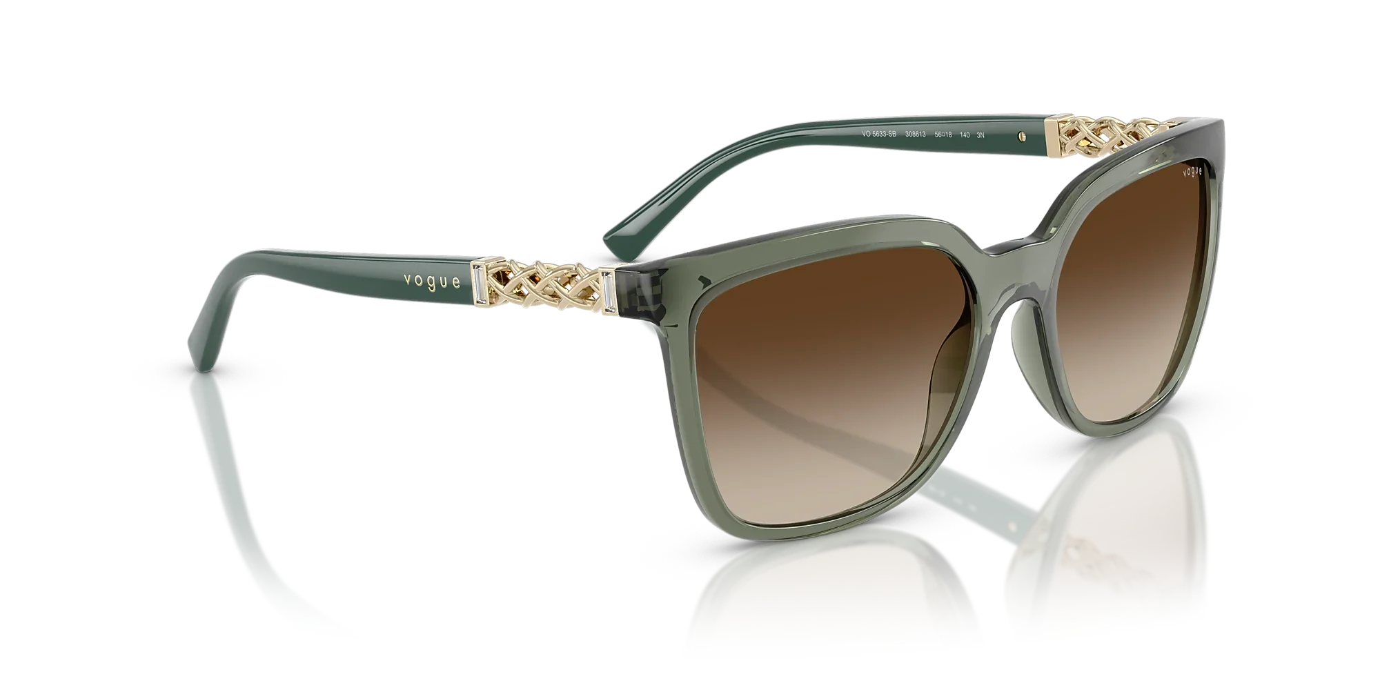 Vogue Eyewear | VO5633SB | Transparent Mallard Green Gradient Brown - Image 5