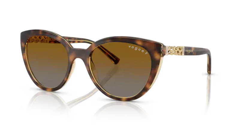 Vogue Eyewear | VO5634SB | Striped Dark Havana Grey Gradient Brown Polar - Image 2